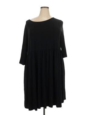ASOS Design Black 3/4 Sleeve Shift Dress Sz. 18